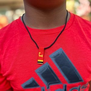 NW 💯 handmade adjustable initial tag Necklace Benin Made